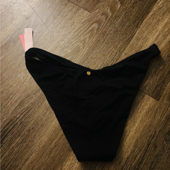 Victoria's Secret PINK NWT Black Swim Bikini Bottom - Picture 2 of 2